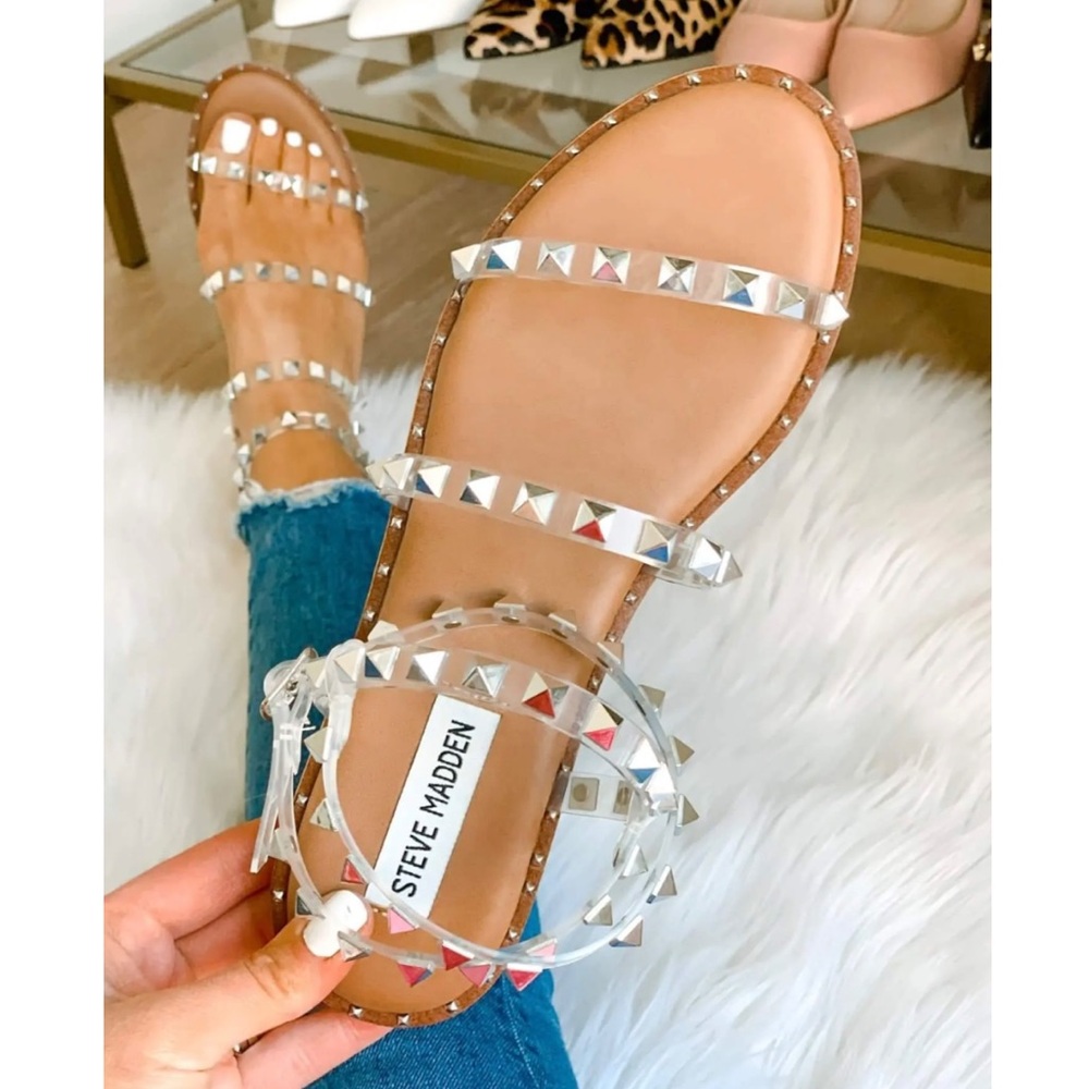 Steve Madden Transport Studded Strappy Sandal 7.5